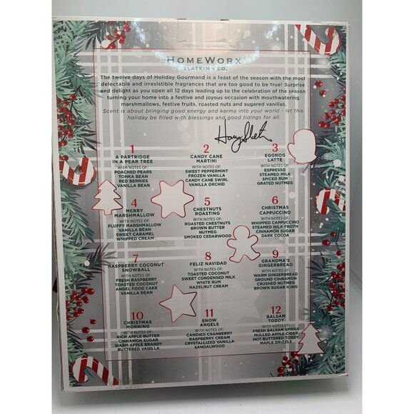 Homeworx Slatkin & Co. 12 Days Of Sweet Treats Advent Calendar Candles Set - Picture 3 of 3